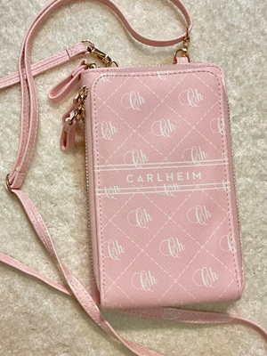 CARLHEIM monogram kuosi vaaleanpunainen pikkulaukku