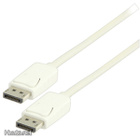 Valueline DisplayPort kaapeli, uros-uros, 3m, valkoinen UUSI - pikkukuva 1