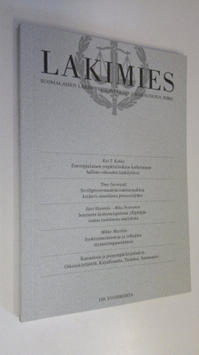 Lakimies 3/2011 : Suomalaisen lakimiesyhdistyksen aikakau...