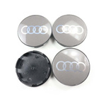 Audi vannekeskiöt – Harmaa-Kromi – 60mm (4kpl sa - pikkukuva 1