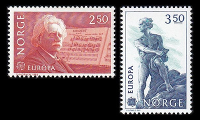 Norja 885-6 ** Europa suuret saavutukset (1983)