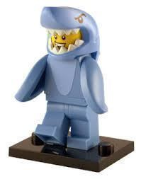 Lego Figuuri -  Minifigures - Shark suit guy  ( Serie 15 )