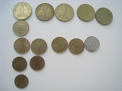 Eesti Viro kroon senti 14 kpl