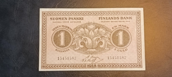 Finland 1 markka 1918     8 numeroa  15451587