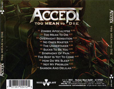 ACCEPT - TOO MEAN