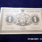 1 mk 1916 17716615 COl /His kulkenut taiteltu seteli. - pikkukuva 1