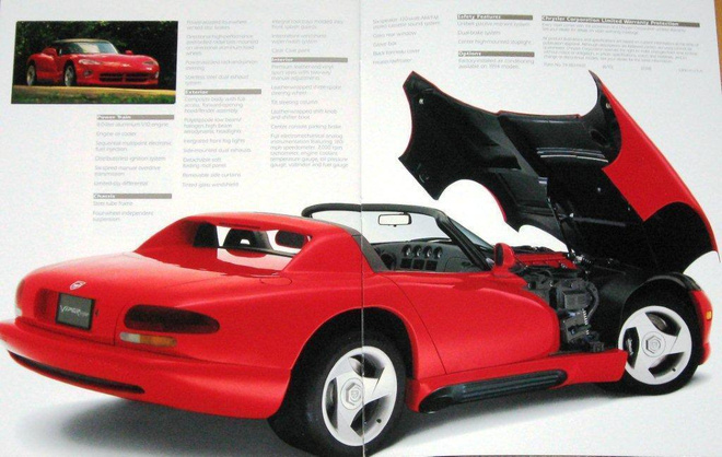 1994 Dodge Viper V10 PRESTIGE esite - 36 siv - KUIN UUSI