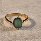 Kultainen antiikkisormus, 18K, 17,5 mm, 2,25 g - pikkukuva 1