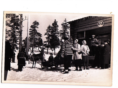 VANHA Postikortti Lappi Rovaniemi Ounasvaara 1959