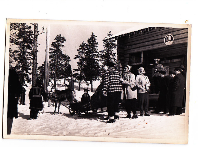 VANHA Postikortti Lappi Rovaniemi Ounasvaara 1959