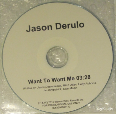 Jason Derulo • Want To Want Me PROMO CDr-Single