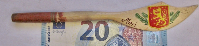 VANHA Paperiveitsi Suomen Leijona Puuta