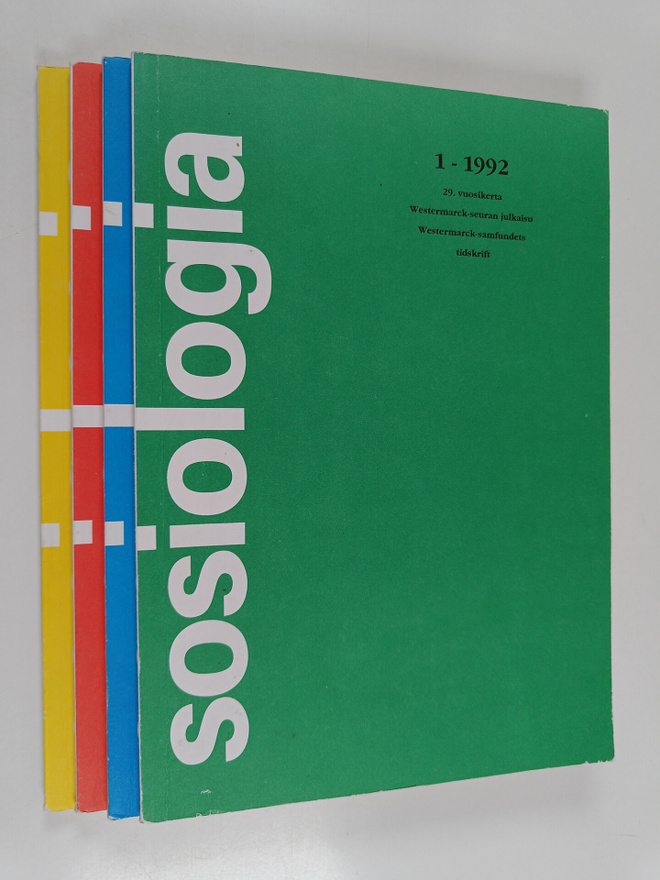 Sosiologia vuosikerta 1992 1-4