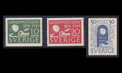Ruotsi 351-3 ** UPU (1949)