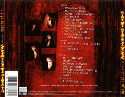 ARCH ENEMY - WAGES OF SIN 2CD