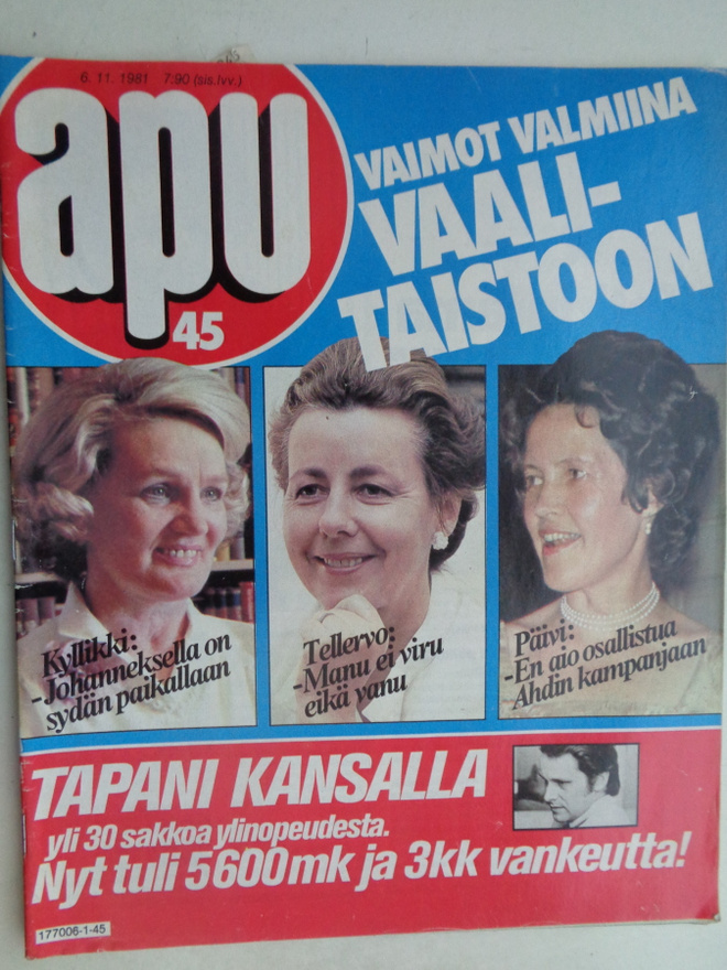 Apu lehti Nro 45/1981 (25.2)