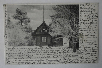 Helsinki, Wanha Alppila, talvikuva, mv pk, p. 1904