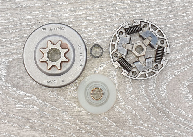 Stihl MS 151 C kytkinpaketti Kytkinrumpu, Laakeri, Matopyörä
