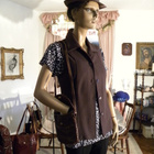 NANSON huippulaatua, ruskea liivi. Hoikentava leikkaus S - pikkukuva 1