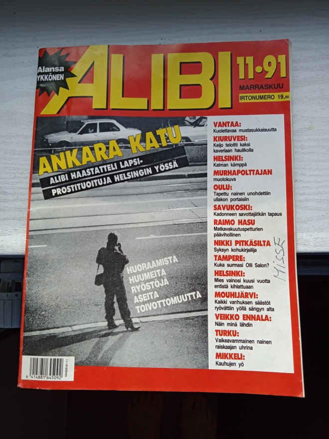 Alibi lehti 1991 nro. 11.