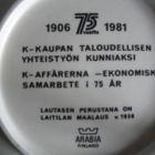 Arabia /.Laitila puoti lautanen v.1936 - pikkukuva 2