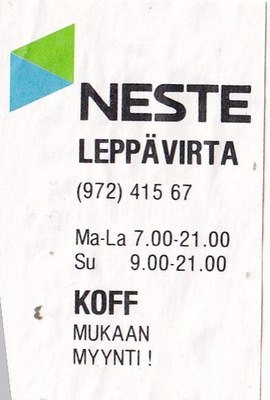 Leppävirta,  NESTE    s14/2