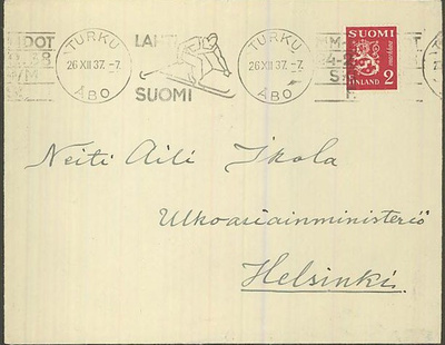 1937 hiihdon MM-kisat viestillinen kirje