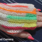 Alina´s Handmade käsin virkatut kämmekkäät neonvärit - pikkukuva 1