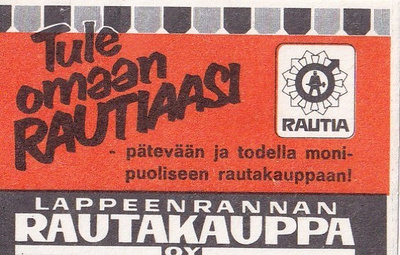 Lappeenranta, Lappeenrannan Rautakauppa Oy Rautia   b502