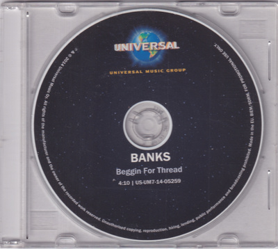 BANKS - Beggin For Thread (CDr, Single, Promo)