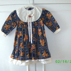 Kaunis nallekuvioinen vintage mekko koko n.98-100cm - pikkukuva 3