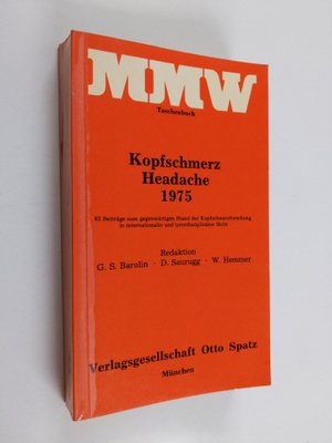 Otto Spatz : Kopfschmerz ; headache 1975