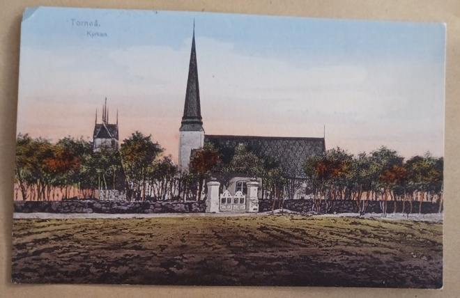 Tornio, Kirkko, vanha väripk, p. 1916 + sensuurileima