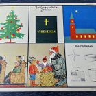 Opetustaulu Tilgmann n. 41,2 x 32,5 cm Joulu kirkko kuusi - pikkukuva 1