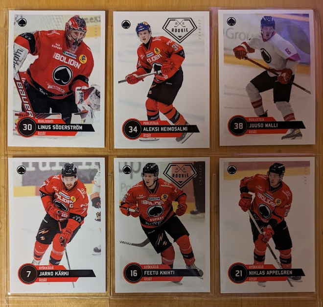 2021-22 Cardset Series 2 Ässät Team Set 12 korttia (349-360)