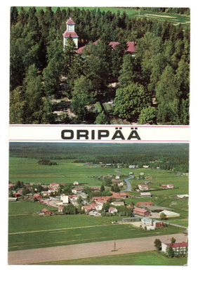 Oripää: ilmakuva, kirkko ym (Tmi Karhumäki n:o 3672-3674)