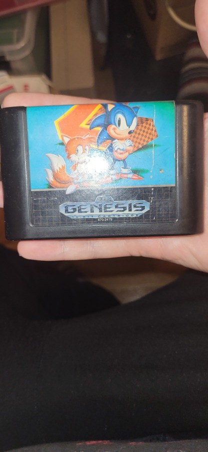 Sega Genesis 16-bit cartridge Sonic The Hedgehog 2 peli RARE
