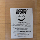 1972 Swedish Semic Hockey Stickers #72 Ilpo Koskela (Suomi) - pikkukuva 2