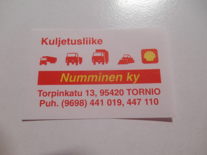 TT Etiketti Numminen ky Tornio
