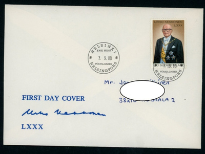 FDC 1980 Kekkonen ( UKK )