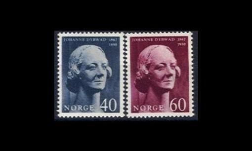Norja 557-8 ** Johanne Dybwad (1967)