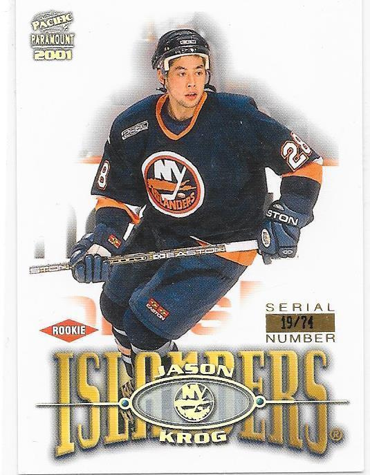 2000-01 Paramount Holo-GOLD #155 Jason Krog NY Islanders /74