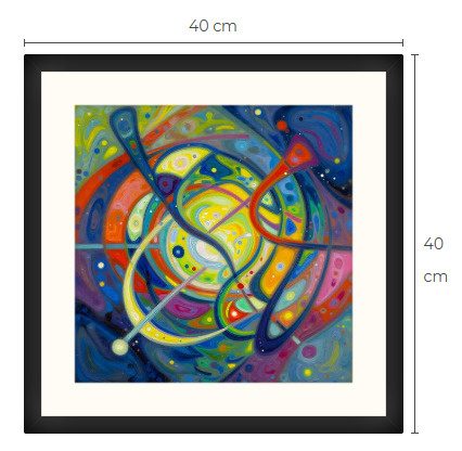 Uusi uniikki abstrakti art print taulu 40 cm x 40 cm
