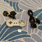 Huollettu SFC / SNES Alkuperäinen Ohjain + Jatkojohto 3 - pikkukuva 1