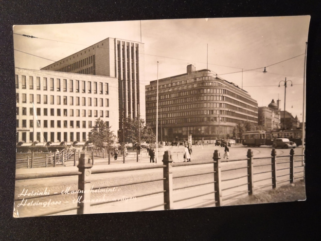 VANHA Postikortti Helsinki Raitiovaunu 1953