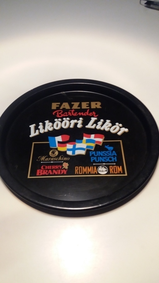 Vanha Fazer Bartender likööri tarjotin