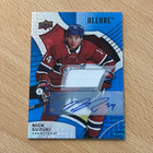 2021-22 Allure Nick Suzuki Blue Line Auto Jersey /25 - pikkukuva 1