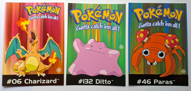 PoKeMoN 3 erilaista korttia.
