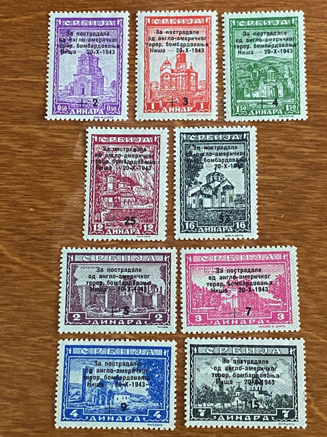 SAKSA REICH 1943 SERBIA Mi99- Mi107 SARJA**