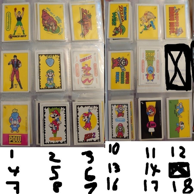 Nintendo Sticker Cards Bubble Gum TOPPS Suomi